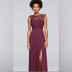 David’s Bridal Bridesmaid Dress - Wine